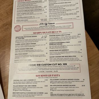 Sharps Roasthouse - Food Menu 1 - American Near Me - SeaTac, Washington Sharps Roasthouse - Food Menu 1 - American Near Me - SeaTac, Washington