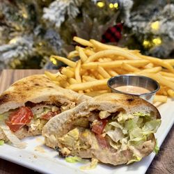 Chicken Kebab Sandwich & Fries @ColumbusFoodDude