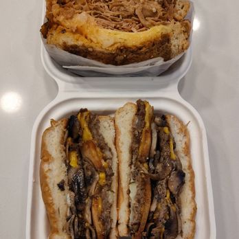 Mission Burger - Classic Bacon Mushroom Melt Burger and The Mighty Reuben - Burgers Near Me - Austin, Texas