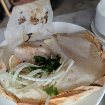 Home Away - Black Cod cartoccio (baked in parchment paper) - Salad Near Me - Soquel, California Home Away - Black Cod cartoccio (baked in parchment paper) - Salad Near Me - Soquel, California