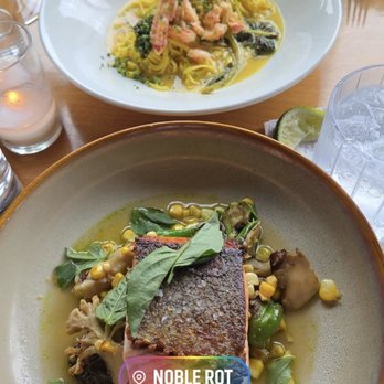 Noble Rot - King salmon and pasta special with crab - Wine Bars Near Me - Portland, Oregon Noble Rot - King salmon and pasta special with crab - Wine Bars Near Me - Portland, Oregon