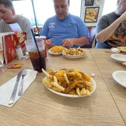 Gold Star Chili - Chili cheese fries with a coke