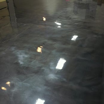 Garage Floor With Metallic Epoxy Gunmetal And Pearl With Elite