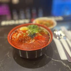 Momo Chicken & Grill - Spicy Miso Ramen plus a side of Kimchi