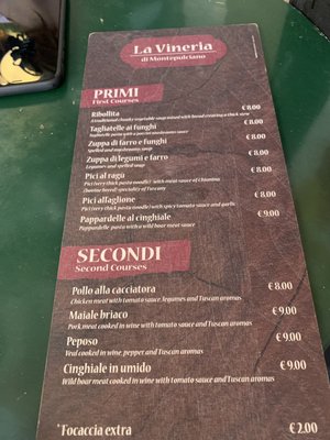 Menu photo 4 La Vineria Montepulciano, SI