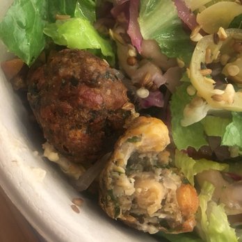 CAVA - Close up of falafel. Chickpeas are still intact! - Mediterranean Near Me - Pasadena, California