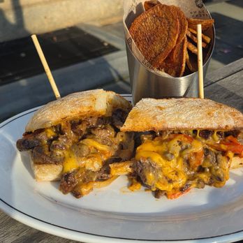 The Dinky Bar & Kitchen - Roots cheesesteak sandwich made with filet mignon - Wine Bars Near Me - Princeton, New Jersey The Dinky Bar & Kitchen - Roots cheesesteak sandwich made with filet mignon - Wine Bars Near Me - Princeton, New Jersey