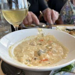 Pier Hotel - Seafood chowder-! This is a small! So filling!!!!