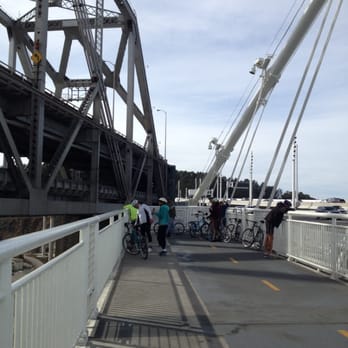 Bicycle and Pedestrian Path - Bay Bridge - ...and then it ends.  Stay tuned, someday it'll take you all the way into SF.  Hopefully. - Local Flavor Near Me - Oakland, California