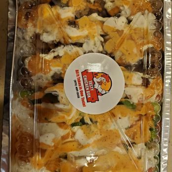 Tasty Chicken Box - lamb over rice with red and white sauces - Chicken Shop Near Me - Arlington, Virginia Tasty Chicken Box - lamb over rice with red and white sauces - Chicken Shop Near Me - Arlington, Virginia