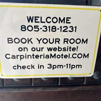 Casa Del Sol - Info for the casa del sol posted on the office door. - Hotels Near Me - Carpinteria, California