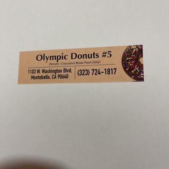 Olympic Donuts No 5 - a donut with sprinkles - Donuts Near Me - Montebello, California
