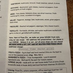 Pizza Etc - Menu