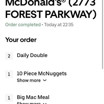 McDonald's - My actual order. - Fast Food Near Me - Ellenwood, Georgia