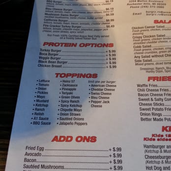 Burgrz - Menu - Burgers Near Me - Rochester Hills, Michigan Burgrz - Menu - Burgers Near Me - Rochester Hills, Michigan