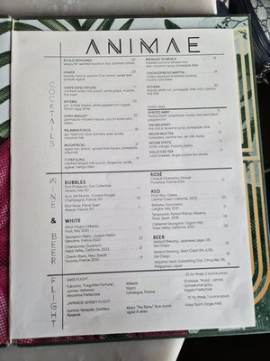 Menu photo 2 Animae San Diego, CA