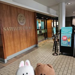 Satellite City Hall - Entrance... between Himalayan Kitchen and Assagio's on the Street Level... next to the escalators
