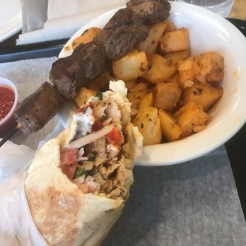 Garlic 'n Lemons - Lamb Laban, chicken shawarma and spicy potatoes - Middle Eastern Near Me - Boston, Massachusetts