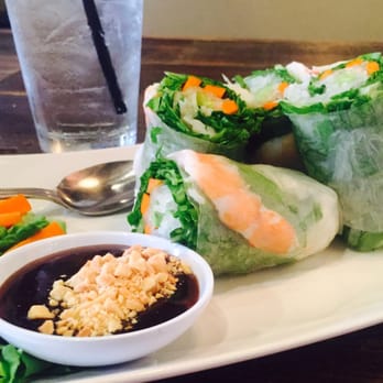 Thai Towne Eatery - Shrimp Spring rolls. Cool and fresh as an appetizer or meal. - Thai Near Me - Orange, California Thai Towne Eatery - Shrimp Spring rolls. Cool and fresh as an appetizer or meal. - Thai Near Me - Orange, California