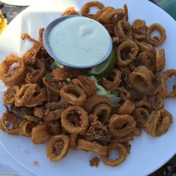 Fini's Landing - Prickly pear calamari. Yum. - New American Near Me - Tucson, Arizona