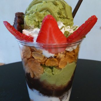Millie Creperie - Green tea parfait. So yummy! - Creperies Near Me - Toronto, Ontario
