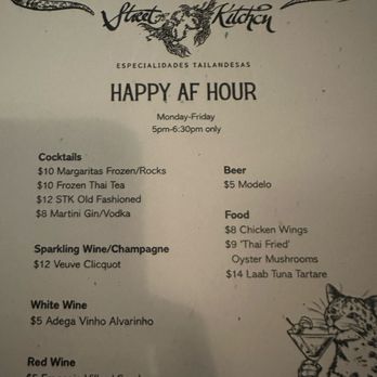 Street to Kitchen - Happy hour menu - Thai Near Me - Houston, Texas