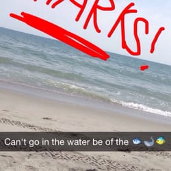 South Myrtle Beach - Made us all get out of water because of the sharks feeding on the little fish!