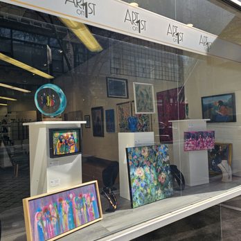 Art On 1st - The large display window of the Gallery. - Art Classes Near Me - Roanoke, Virginia