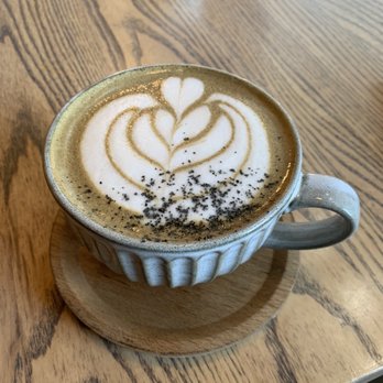 Momo Cafe - Black sesame latte - Desserts Near Me - Atlanta, Georgia Momo Cafe - Black sesame latte - Desserts Near Me - Atlanta, Georgia