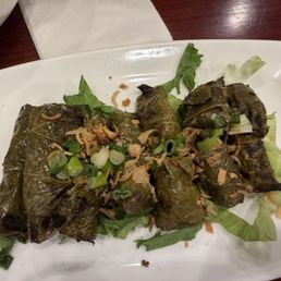 Grilled Beef Wrapped in Grape Leaves | Bò Nướng Lá Nho