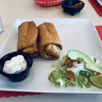 Las 7 Estrellas - Two lenqua chimichangas - Mexican Near Me - Milwaukee, Wisconsin