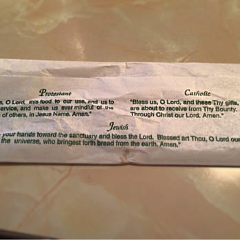 Chuy's - How to prey if your catholic, Jewish, or Protestant. - Tex-Mex Near Me - Humble, Texas