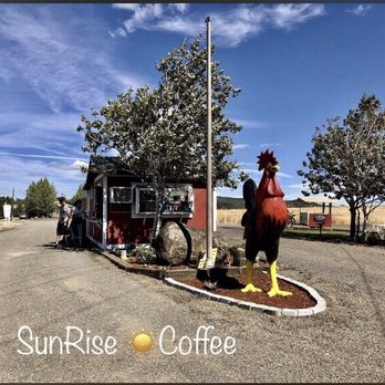 SunRise Coffee - a rooster statue in front of a coffee shop - Coffee & Tea Near Me - Goldendale, Washington SunRise Coffee - a rooster statue in front of a coffee shop - Coffee & Tea Near Me - Goldendale, Washington