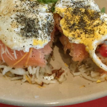 Snooze, an A.M. Eatery - Spuds! I got salmon and tomatoes with over hard eggs. - Breakfast & Brunch Near Me - Gilbert, Arizona