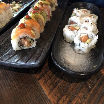 Fúdo - Devil Roll (left) and Philly roll. The philly was as expected and delicious, and the devil roll was spicy and fresh and really delightful - Asian Fusion Near Me - Chamblee, Georgia Fúdo - Devil Roll (left) and Philly roll. The philly was as expected and delicious, and the devil roll was spicy and fresh and really delightful - Asian Fusion Near Me - Chamblee, Georgia
