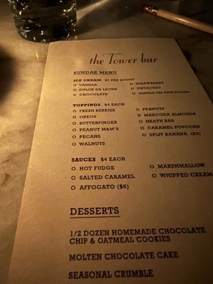 Menu photo 5 Tower Bar Los Angeles, CA