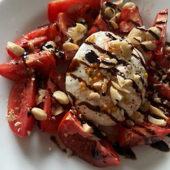 Trader Joe's - Everything is from TJ's. Burrata, tomatoes, EVOO, balsamic glaze, and truffle almonds. - Grocery Near Me - Las Vegas, Nevada Trader Joe's - Everything is from TJ's. Burrata, tomatoes, EVOO, balsamic glaze, and truffle almonds. - Grocery Near Me - Las Vegas, Nevada