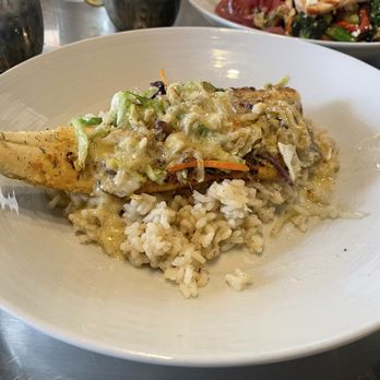 Mare Sol - Trout Provençal & risotto. - Italian Near Me - Lagrange, Georgia