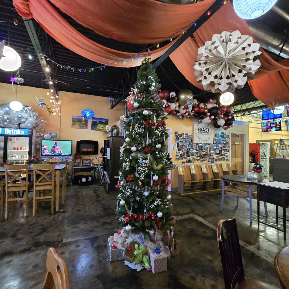 Movable Feast - Interior was decorated for Christmas - Specialty Food Near Me - Indianapolis, Indiana