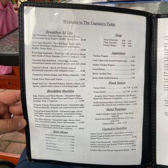 Captain's Table - Menu - Breakfast & Brunch Near Me - Chatham, Massachusetts