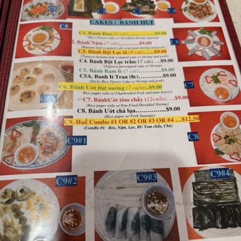 Kim Hoa Hue Restaurant - Menu 2/6 as of 05/12/26 - Vietnamese Near Me - El Monte, California