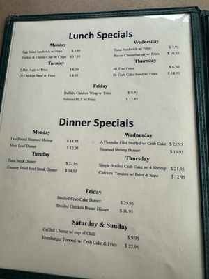 Menu photo 2 Kathy's Crab House Delaware City, DE