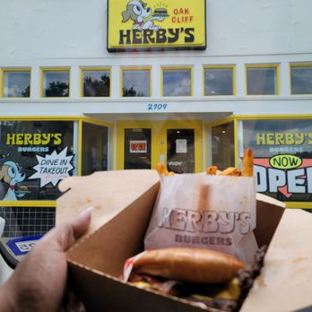 Herby's Burgers - Herby Jr. w/ bacon & seasoned fries - Burgers Near Me - Dallas, Texas Herby's Burgers - Herby Jr. w/ bacon & seasoned fries - Burgers Near Me - Dallas, Texas