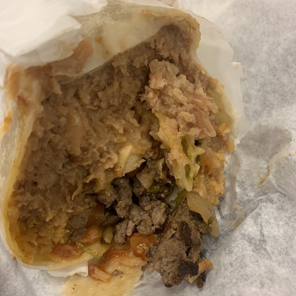 Gus Jr - That's a whole lot of beans for a carne asada burrito. - Breakfast & Brunch Near Me - Perris, California Gus Jr - That's a whole lot of beans for a carne asada burrito. - Breakfast & Brunch Near Me - Perris, California