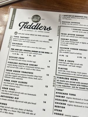 Menu photo 2 Fiddlers St. Simons, GA