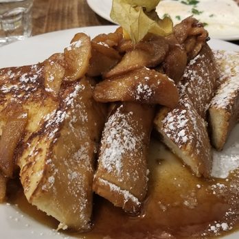 Jam Cafe on Beatty - Brioche French Toast with Apples - Breakfast & Brunch Near Me - Vancouver, British Columbia