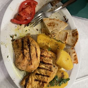 Olive Pit Grill - Brea - Chicken Entree.- left overs! - Greek Near Me - Brea, California Olive Pit Grill - Brea - Chicken Entree.- left overs! - Greek Near Me - Brea, California
