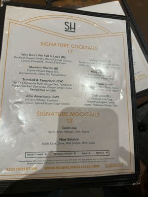 Menu photo 8 Shanklin Hall Washington, DC, DC