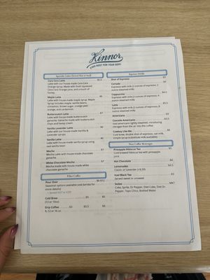 Menu photo 4 Kinnor Coffee New Braunfels, TX