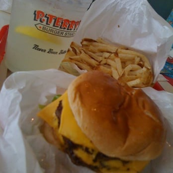 P. Terry's Burger Stand - Double with cheese, fries, and lemonade - Fast Food Near Me - Austin, Texas P. Terry's Burger Stand - Double with cheese, fries, and lemonade - Fast Food Near Me - Austin, Texas
